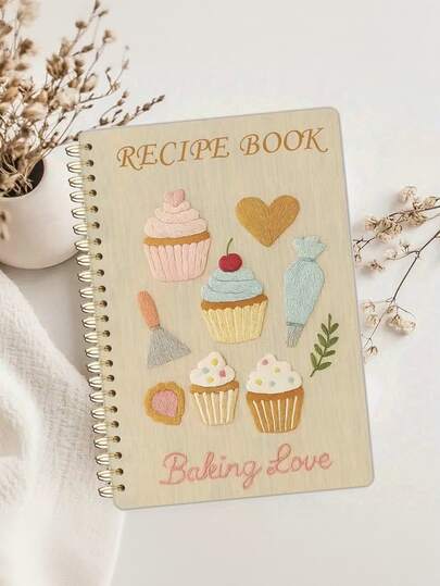 Sổ tay công thức nấu ăn khổ A5 gáy xoắn - Sổ nhật ký nhà bếp trang nhã với biểu tượng dụng cụ nấu ăn và phần ghi chú công thức. 120 trang trắng, góc bo tròn và gáy chắc chắn, phù hợp cho các bà nội trợ và đầu bếp chuyên nghiệp. Giấy chất lượng cao, lập kế hoạch thực đơn, nhật ký làm bánh, cần thiết cho sinh viên ngành ẩm thực. (Bìa 2D, không phải 3D.)