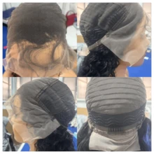 ZHENDEFA 13x4 Lace Front Wig, High Definition Transparent, Free Parting, Human Hair, Pre-Plucked, 200% Density, For Women - S4 - View 8