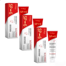 La pasta dental blanqueadora SP6 de 120 g contiene aceite de coco, bicarbonato de sodio y menta. Esta pasta suave limpia eficazmente los dientes, elimina las manchas y el amarilleamiento, y cuida tu salud bucal. - Menta - Ver 8