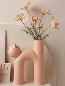 1件裝可愛貓咪造型花瓶裝飾品－現代極簡風，可愛貓咪剪影設計，提升居家美感，適合客廳桌面擺飾、臥室裝飾、房間佈置，亦可作為禮物、母親節禮物、女友生日禮物，四季皆宜，營造舒適氛圍 - 彩色 - 查看 6