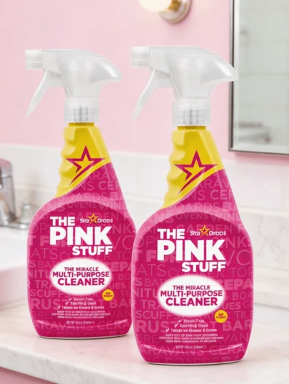 The Pink Stuff Multi-Purpose Cleaner - Suitable For Kitchens, Bathrooms, And The Whole House. Gentle Yet Powerful Scrubbing That Won't Damage Utensils. Natural Ingredients, Gentle On Hands. Multi-Purpose Cleaning With A Light Fragrance.