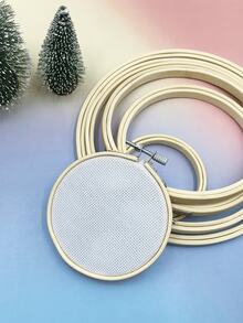 1 pieza Kit de bordado de bambú, hilos de bordar, aro de bordado, accesorios de costura DIY - Albaricoque - Ver 5