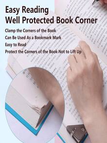 Colorful Multifunctional Creative Right Angled Triangle Corner Clips, Office Stationery Clips, Test Paper Anti Roll Clips, Anti Book Curling, Electronic Data Ticket Clips, Student Test Paper Edge Clips, Document Memo Clip Edge Corner Clips, Storage Clips, Triangular Book Clips, Sealing Clips, Paper Clips, Sealing Clips - Gold - View 8