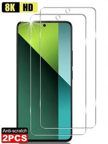 2pcs Screen Protector Compatible With Xiaomi/Redmi, Tempered Glass Screen Protector, Sensitive Touch, Compatible With Phone Case, 9H Hardness, Daily Anti-Scratch, Anti-Static, Anti-Shatter, Anti-Oil, High Aluminum Glass White Edge Upgraded Anti-Explosion Anti-Fingerprint, High Definition Display, Smooth Feel, Ultra-Thin Design, Precise Fit Easy Installation No Bubbles, Ultra-Thin Protective Film - Transparent Screen Protection Essentials, Phone Screen Protector Phone Accessories Waterproof Shockproof Anti-Fall Scratch Resistant