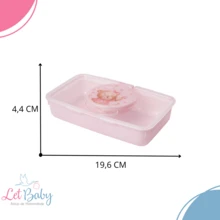 PLASUTIL Porta Lenço Umedecido Infantil Decorado Bebê Plasútil - Ursa Rosa - Visão 4