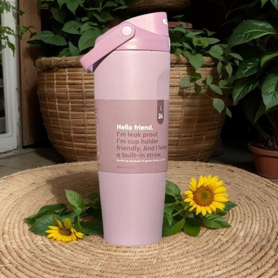 30oz Stainless Steel Insulated Mug/Coffee Mug/Car Mug - Convenient And Portable Multi-Functional Water Bottle - Perfect For Cars, Homes, Work And Travel, Suitable For Drinking Hot And Cold Beverages, Easy To Clean, Double-Necked Bottle, Suitable For Home/Office/Gym. - 灰色 - 查看 1