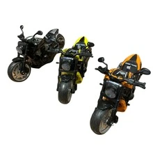 Miniature Harley Motorcycle, 1:12 Scale, Collectors' Item, Friction Control, Lights And Sound. - Xám - Xem 6