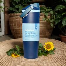 0'wal'aa 30oz Stainless Steel Insulated Mug/Coffee Mug/Car Mug - Convenient And Portable Multi-Functional Water Bottle - Perfect For Cars, Homes, Work And Travel, Suitable For Drinking Hot And Cold Beverages, Easy To Clean, Double-Necked Bottle, Suitable For Home/Office/Gym. - 青碧色 - 查看 1
