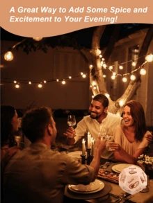 情侣约会骰子套装，带收纳盒，美食电影创意骰子，约会之夜骰子选择版，趣味玩具，木质决策骰子，创意游戏，适合优柔寡断的人，适合室内派对道具，也是周年纪念日、生日、婚礼、圣诞节、情人节的浪漫礼物。 - 米色 - 查看 7