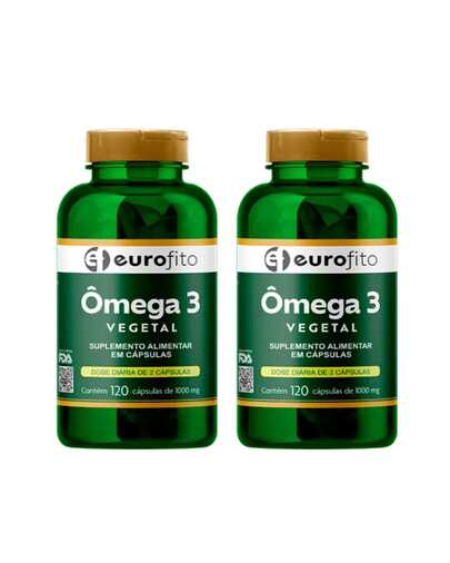 Kit 2x Suplemento Ômega 3 Vegetal - 120 Cápsulas - 1450mg