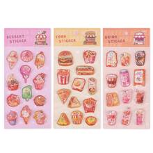 3 Styles Cute Cartoon Glitter 3D Bubble Stickers, Suitable For Decorating Desserts, Food And Beverage Handles, Adorable Pink Booklet Decorations, Phone Case Accents, DIY Materials, Durable High-Quality Stationery, And Birthday Or Party Gifts For Friends, Applicable To Girls' Notebooks, Phone Cases, Cups, Etc. Fun And Cost-Effective Decorative Stickers