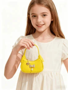 Bolsa infantil com laço, nova bolsa para outono/inverno, bolsa pequena e moderna para meninas, bolsa de princesa, porta-moedas infantil, mini bolsa, bolsa super fofa, presente de Natal, presente de aniversário, bolsa para doces, bolsa para batom, bolsa pequena personalizada, bolsa para lanches e compras, bolsa para acessórios, bolsa, bolsa de passarela - Tamanho Único - Ver 8