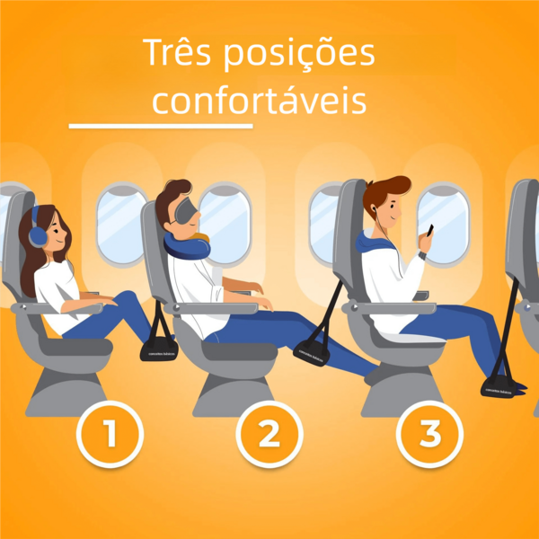 Apoio Para Os Pés De Avião De Viagem Almofada De Espuma De Vôo Sling Hammock Leve Alívio Eficaz Da