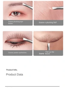 不锈钢眉镊 - 直头和弯头眉毛修剪镊，美容化妆工具，眉镊，小型镊子，脱毛夹，家用眉毛修剪器，面部脱毛夹，赠品，旅行，平价好物，旅行必备 - 彩色 - 查看 8