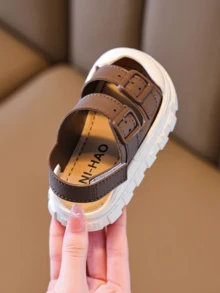 2-5 Years Old Kids Flat Sandals, New Summer Fashion Boys Beach Shoes, Soft Bottom Toddler Sandals, Suitable For Summer - Brown - View 8