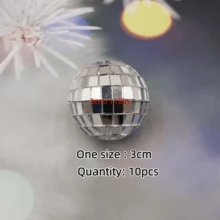 20pcs Mini Disco Balls - 70s Retro Silver Reflective Glass Hanging Decor, Suitable For Aesthetic Room Decoration, Wedding, Party, Christmas Holiday Decoration 1/10/33/48pcs - Clear - View 13