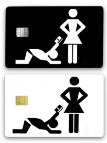 1pc/2pcs Abstract Card Sticker Set, Creative Anti-Fingerprint Anti-Scratch Decal For Bank Card, Transport Card, Credit Card, Student ID, Debit Card DIY Decoration, Cool Gift, Party Decor, Back To School Items,Back To School,School Supplies - Multicolor - View 1