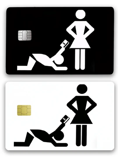 1 Stück/2 Stück abstraktes Karten Aufkleber Set, kreative Kratzer- und fingerabdruckfeste Dekoraufkleber für Bank-, Transport-, Kredit-, Studenten-ID- und Debitkarten zum selbst gestalten, cooles Geschenk, Party Dekoration, Schul-Artikel, Schulsachen