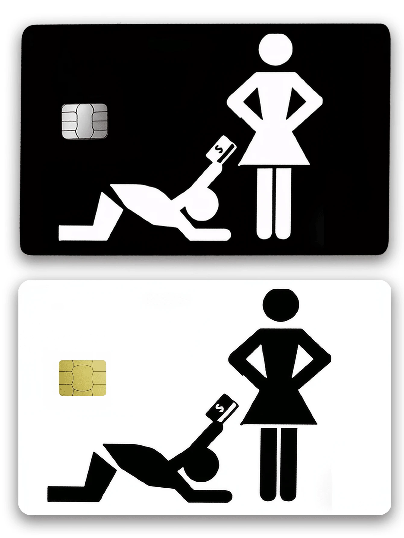 1pc/2pcs Abstract Card Sticker Set, Creative Anti-Fingerprint Anti-Scratch Decal For Bank Card, Transport Card, Credit Card, Student ID, Debit Card DIY Decoration, Cool Gift, Party Decor, Back To School Items,Back To School,School Supplies - Multicolor - View 1