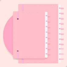 Set Of 2 Smart Notebooks A4 B5 11 And 8 Discs With Handle Creative Design Cute Stationery Organization School Study For Girls Back To School - HOA HỒNG - Xem 7
