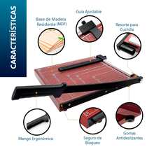 Vmingo Guillotina Madera Carta Cortador Afilado Papel Foto Tarjeta - Marrón - Ver 4