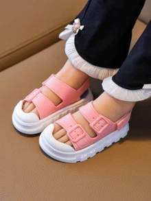 2-5 Years Old Kids Flat Sandals, New Summer Fashion Boys Beach Shoes, Soft Bottom Toddler Sandals, Suitable For Summer - Pink - View 6