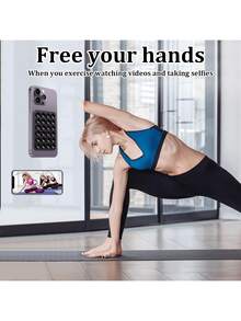 1/3pcs Double Sided Silicone Suction Cup Phone Case Mount, Silicon Sticky Phone Grip With Higher Suction For Cell Phone, Hands-Free Phone Accessories Holder For Selfies And Videos - 黑色 - 查看 6