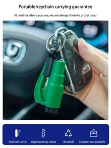 1pc Mini Safety Hammer, Car Safety Hammer, Portable Rescue Hammer, Window Breaker, Car Escape Key Chain, Easy To Carry And Store