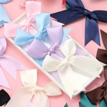 25 chiếc nơ ruy băng satin màu sắc tươi tắn 8.5cm*32cm - Dùng để gói quà hình tròn đẹp mắt, làm đồ thủ công, trang trí sinh nhật và đám cưới, chất liệu polyester, quà tặng ngày lễ hoàn hảo, vật dụng đóng gói quà tặng, trang trí Ngày của Mẹ. - Nhiều màu - Xem 3