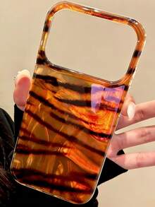 Retro Tiger Pattern Gradient Soft Phone Case Compatible With IPhone 17 Pro Max 17 Pro 17 16 Pro Max 16 Pro 16 15 Pro Max 15 Pro Max 15 Pro 15 Pro Max 14 Pro 13 12 Pro Max 11 Shockproof Protective Back Cover ﻿ - Orange Tiger Stripes - View 5