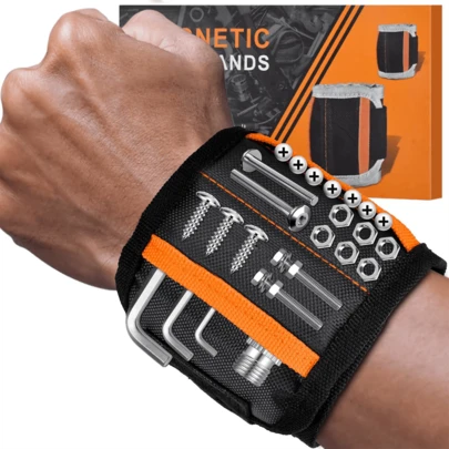 Magnetic Wristband For Holding Screws,Nails,Drilling Bits,Wrist Tool Holder Belts With Strong Magnets,Cool Gadgets For Men, Wome