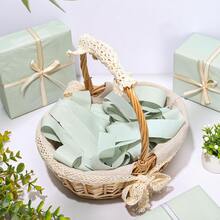 50pcs Sage Green Wrapping Paper, Suitable For Handmade Crafts, Party Gift Wrapping, Bouquet Wrapping, Shoes And Clothing Packaging, Also Suitable For Birthday Gifts, Or Decorations For Holidays And Weddings.
