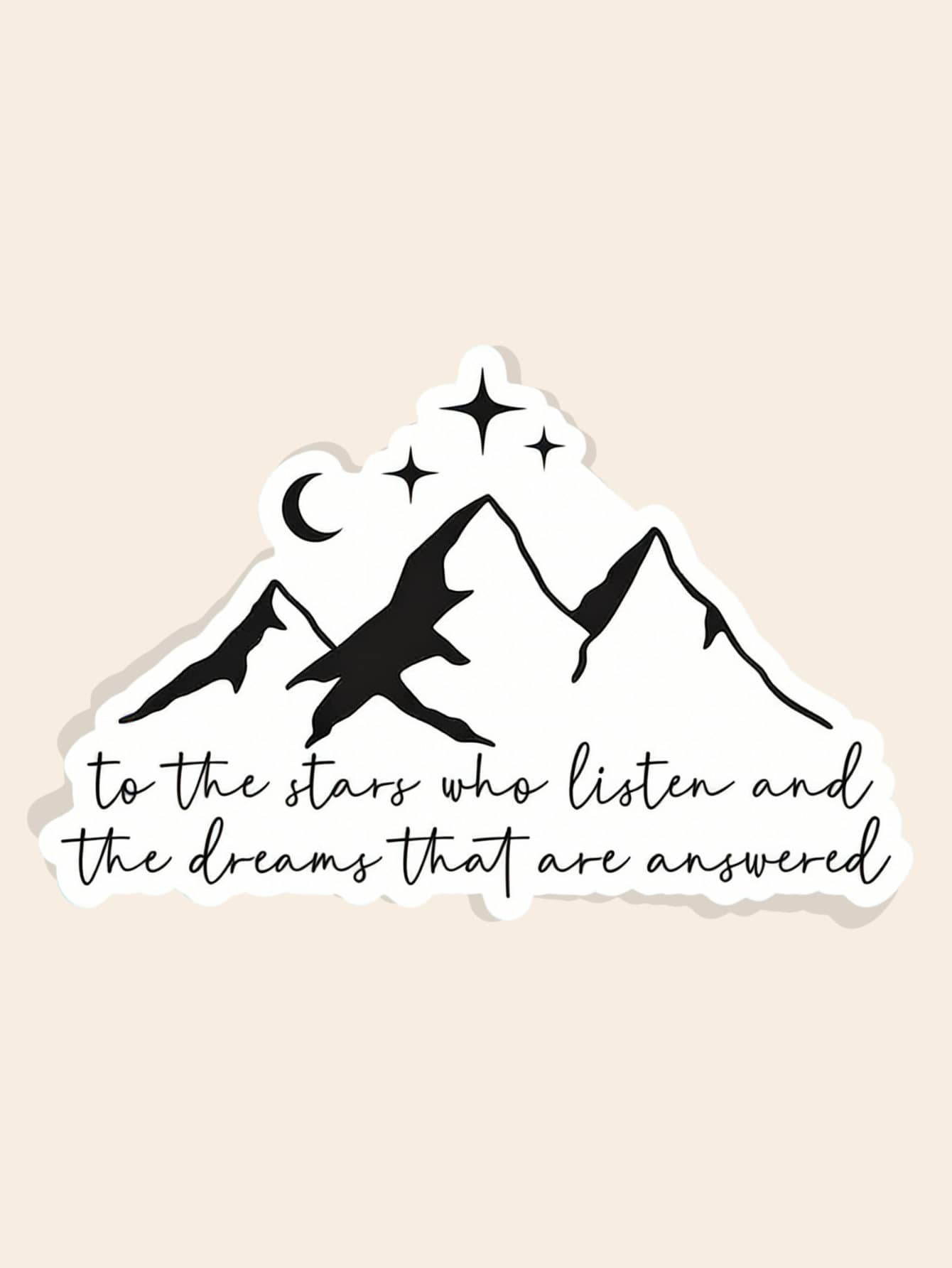 聆听星空贴纸、ACOTAR贴纸、SJM夜间法庭贴纸、读者贴纸、爱书人礼物、读书俱乐部贴纸、Booktok - 彩色 - 查看 1