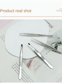 Eyebrow Clip Set, Eyelash Curler, Eyelash Tweezers, Stainless Steel Precision Makeup Tools For False Eyelash & Eyebrow Grooming - Multicolor - View 6