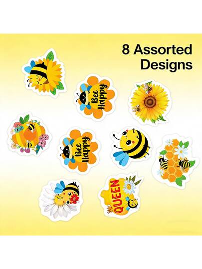 Rollo de pegatinas lindas de abeja y panal de miel - 500 piezas de pegatinas decorativas para diarios y proyectos artesanales, pegatinas adorables de abeja y girasol - rollo de 500 piezas de pegatinas decorativas para scrapbooking y manualidades