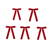 5/10/20pcs Vintage Velvet Bow Knot, Holiday Wreath Decor Ribbon, Soft Fabric Satin Ribbon, Elegant Christmas Tree Decoration, Perfect For Christmas, Thanksgiving And New Year Celebrations, Suitable For Christmas Tree Decor, Rustic Crafts And Gifts, Classic Polyester Ribbon Bows For Christmas, Wedding, Birthday, Holiday, Home And Wedding Decor, 1 Set - Multicolor - View 10