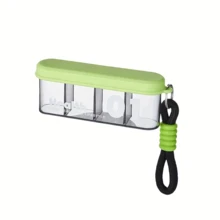 1 Piece Portable 4-Compartment Pill Box With Lanyard And Keychain - Plastic Pill Box With Transparent Compartments, Daily Medication Planner System, Outdoor Medicine Container Pill Organizer, Large Divided Storage Box