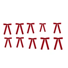 5/10/20pcs Vintage Velvet Bow Knot, Holiday Wreath Decor Ribbon, Soft Fabric Satin Ribbon, Elegant Christmas Tree Decoration, Perfect For Christmas, Thanksgiving And New Year Celebrations, Suitable For Christmas Tree Decor, Rustic Crafts And Gifts, Classic Polyester Ribbon Bows For Christmas, Wedding, Birthday, Holiday, Home And Wedding Decor, 1 Set - Multicolor - View 8