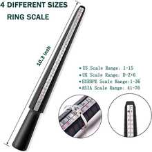 2pcs/4pcs/9pcs Professional Jewelry Ring Sizer Tool Set - Plastic Ring Mandrel + Universal Ring Gauge, Size 1-17, Ring Adjuster, Cleaning Cloth, Handmade Jewelry Measuring Kit