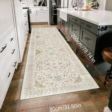 1pc New Corridor Mat, Non-Slip Staircase Floor Mat, Machine Washable Polyester Strip Mat, Home Bedside Mat For Corridor Living Room Bedroom Sunroom Hardwood Floor Mat, Christmas Decorative Carpet - Multicolor - View 10