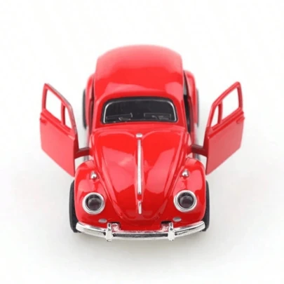 Vintage Beetle Alloy Car Model, Imitation Classic Car Toy, Automotive Decor Ornament