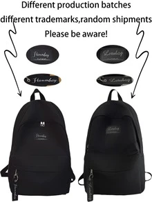 Minimalist Solid Color Backpack Versatile Girls Preppy School Backpack All Match Nylon Rucksack For Travel Large Capacity Letter Tab Decor Simple &Casual School Bag For Teen Girls,Women,College Students,Perfect For High School,College,Work,Commuting,Travel,Back To School,School Backpack,Large Capacity,Laptop Compartment,Portable,Foldable,For Teen Girls Women College Students,Boys And Men,College,Elementary School,Middle School,High School,Work,Business,Commute,Outdoors,Travel,Outings - Beige - View 6