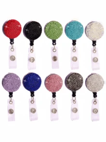 1 set Cordino da collo, collana porta badge, rullo retrattile porta badge con 2 porta tessere di identificazione, collana per ragazze, infermiere e impiegati d'ufficio, per il ritorno a scuola