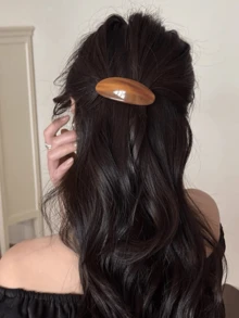 5/1pc Retro Oval Hair Clips, Tortoiseshell Hair Clips, Ponytail Clips, Bun Clips, Women Hair Accessories, Suitable For Daily Wear And Holiday Hairstyles - Multicolor - View 6