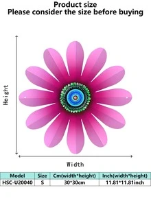 1PC (20-60cm), Colorful//Cross-Border Hot, Metal, Metal Flower Wall Decor, Artistic Floral Style, Detailed Multicolored Daisy-Like Flowers With Vibrant Centers, Hits For Nature & Home Decor Lovers, Floral Art Theme – Perfect For Halloween/Christmas/Children's Day, Home Parties/DIY Projects/Housewarmings, Living Room/Bedroom/Studio/Balcony, Spring/Summer, Decorative Hanging