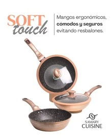 BATERIA DE COCINA ELIZABETH CON RFECUBRIMIRNTO DE CERAMICA PREMIUM Y TAPAS IRROMPIBLES 16 PIEZAS, APTO PARA TODO TIPO DE ESTUFAS GAS, ELECTRICA, INDUCCIÓN Y VITROCERAMICA, OLLA PARA CALDOS, SARTEN PARA HUEVOS, SALETAR VERDURAS, ARROZ Y PERFECTO PARA BISTEC, PESCADO Y MÁS - Marrón Mocha - Ver 5