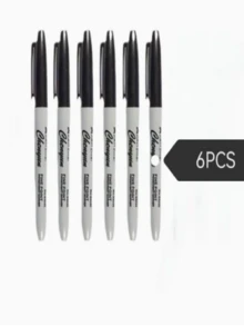 1-12pcs SHARPIE Fine Tip Permanent Markers, Quick Drying Waterproof, Fashionable Black Design, Suitable For Stationery, Office And Gift Packaging. Large Capacity Oil-Based Markers, Waterproof, Quick Drying, Fade-Resistant, Applicable For Plastic/Glass/Metal/Cardboard For Courier Logistics, Transportation, Drawing, School, Office And Advertising Posters - Multicolor - View 9