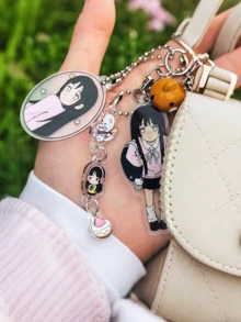 K-ON！可爱卡通少女亚克力钥匙扣，包包装饰挂件，ACG音乐粉丝礼物 - 彩色 - 查看 8