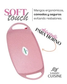 Batería Tanya 10 piezas recubrimiento de cerámica premium y tapas irrompibles, No se pega la comida, Incluye olla de 7.2 L perfecta para caldos, sartén wok 28 cm perfecto para guisos o saltear verduras, arrocera 28 cm perfecta para arroz, sartén de 26 cm con tapa y sartén 20 cm para huevos y comal rectangular para tortillas, milanesas y más - Rosa - Ver 5