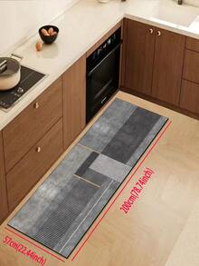 【热销!!!】1 件装软橡胶厨房地垫,3.5 毫米厚厨房地毯,灰色条纹拼接风格厨房吸水地垫,大尺寸地毯,可自行裁剪以适应厨房尺寸,表面织物材质,中间海绵层,底部橡胶层,适用于厨房地毯、厨房装饰、婚礼装饰、家居装饰、浴室地垫、玄关地垫、洗衣房地垫、走廊地毯、客厅地垫等。 - 彩色 - 查看 18